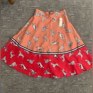NWT Anthropologie Hutch Dalmatian Skirt size 2